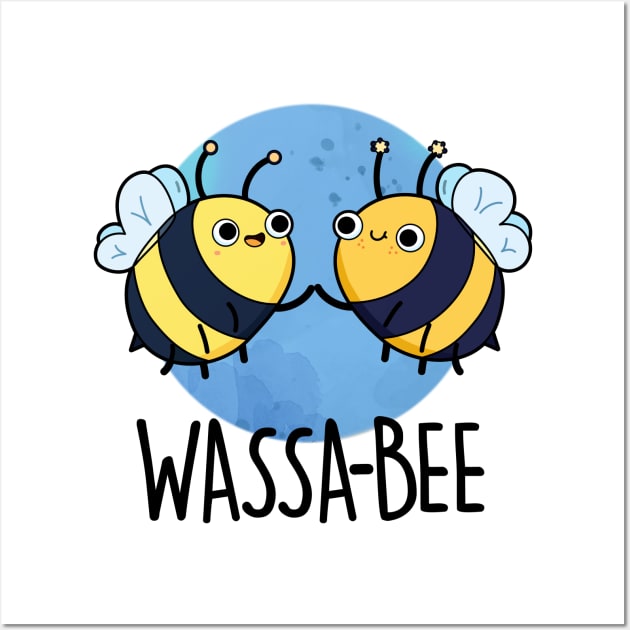 Wassabee Cute Wasabi Bee Pun Wall Art by punnybone